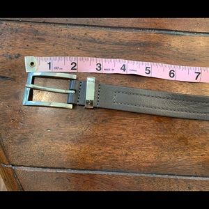 Dark brown Italian leather belt